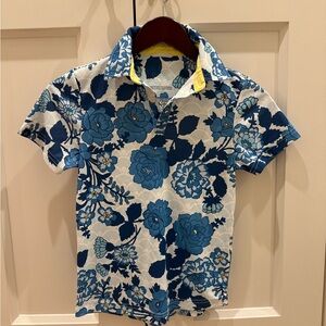 Swannies Boys size M Floral Golf Shirt